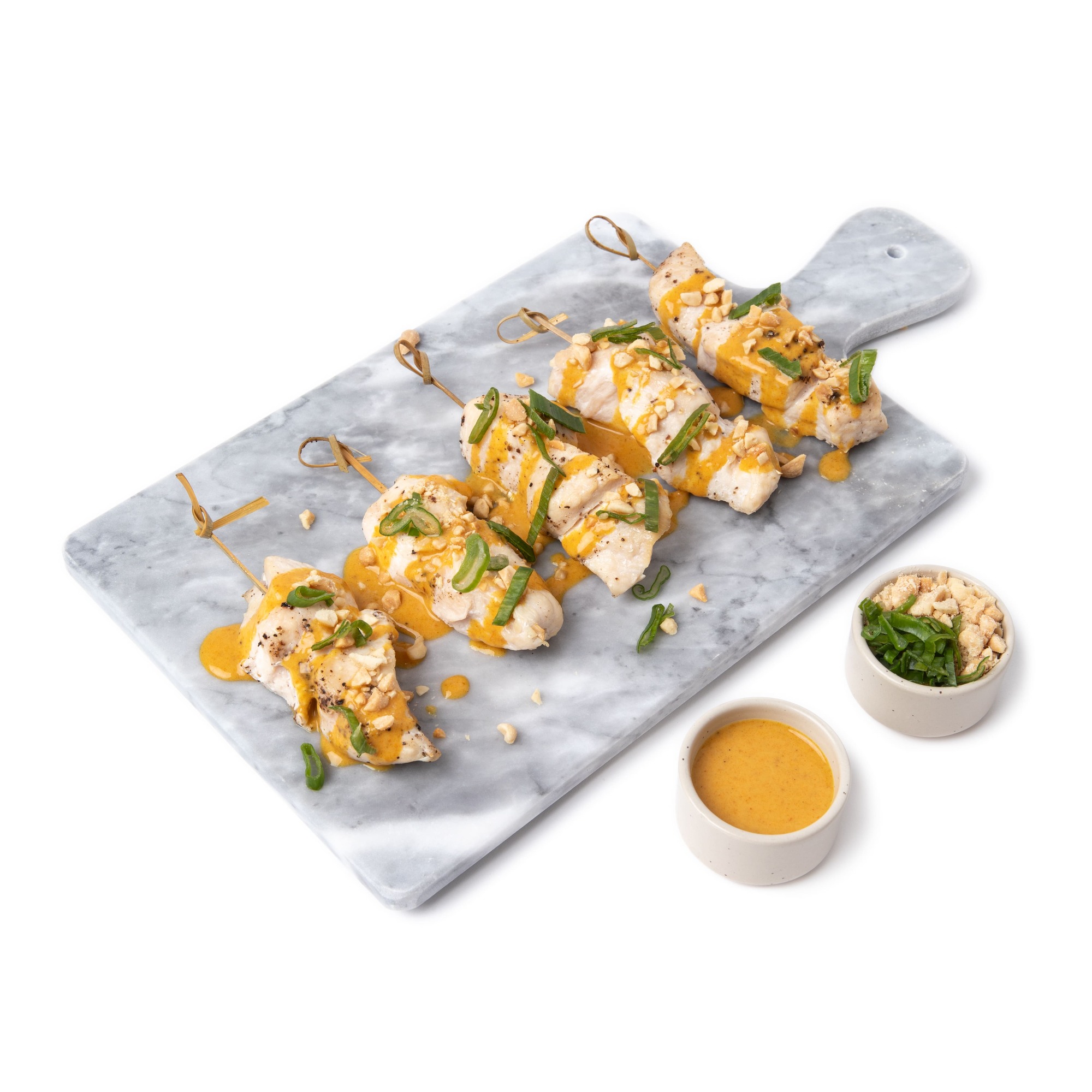 Brochetas de Pollo Thai