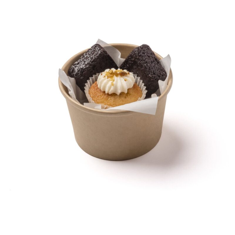 Mini muffin de limón y 2 brownies